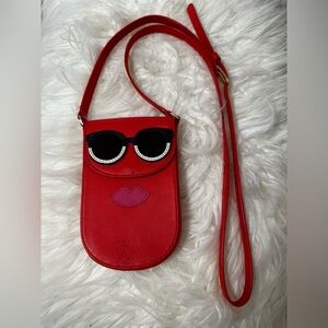 #73 Tory Burch Novelty Mini Phone Leather Crossbody Bag